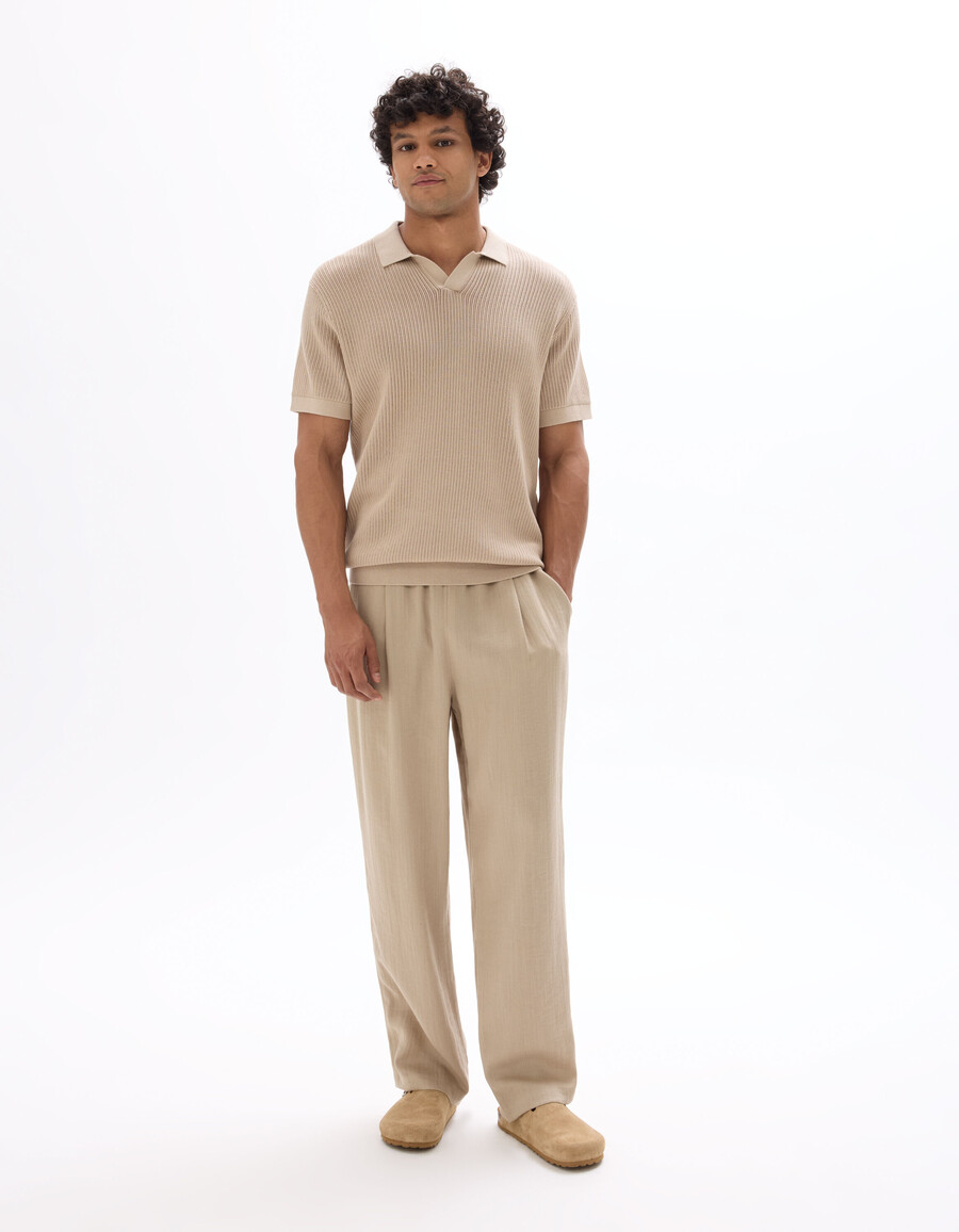 strukturierte locker sitzende hose