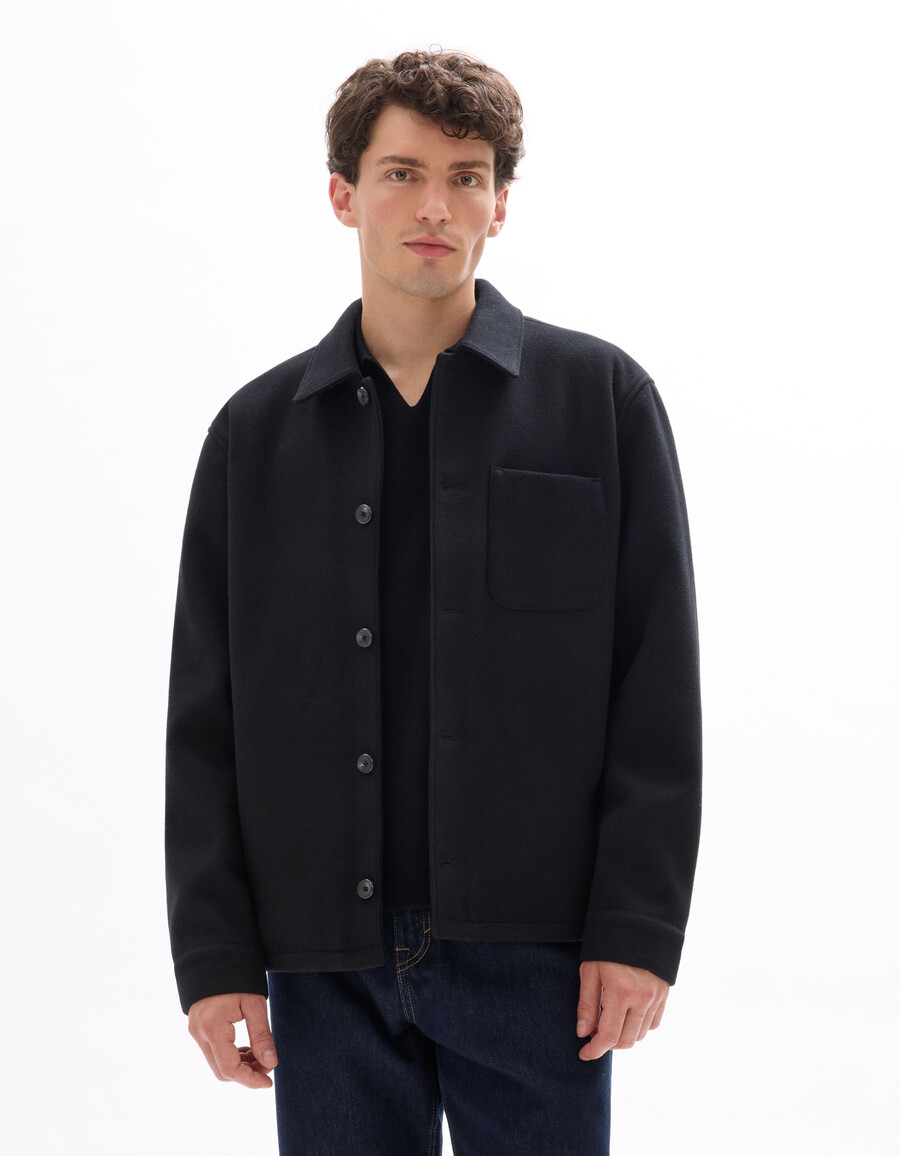 ungefütterte wollmischjacke von woolness