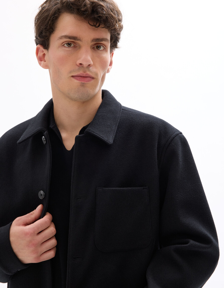 ungefütterte wollmischjacke von woolness