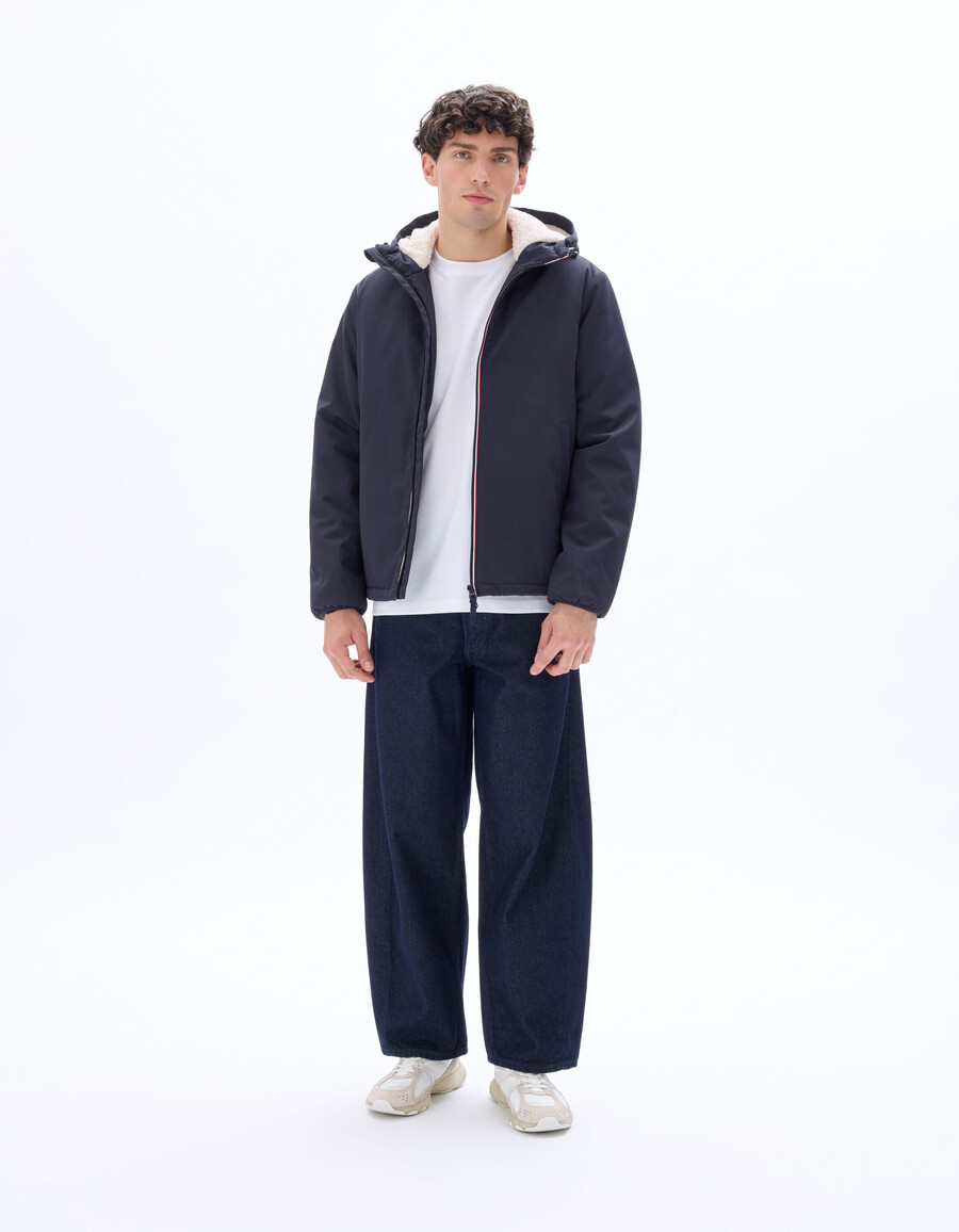 drycore jacke mit wasserabweisender sherpagefütterter kapuze