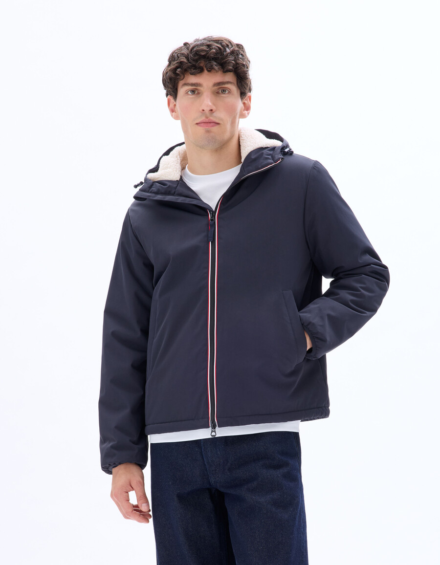 drycore jacke mit wasserabweisender sherpagefütterter kapuze