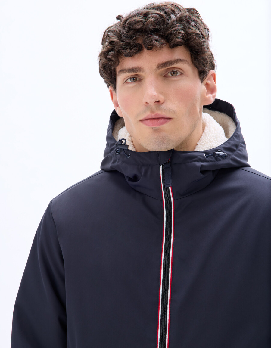 drycore jacke mit wasserabweisender sherpagefütterter kapuze