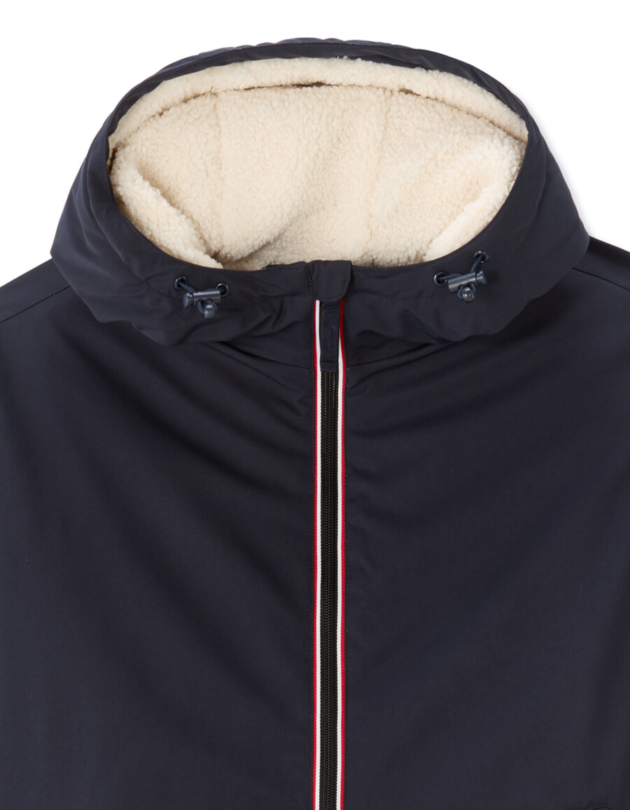 drycore jacke mit wasserabweisender sherpagefütterter kapuze