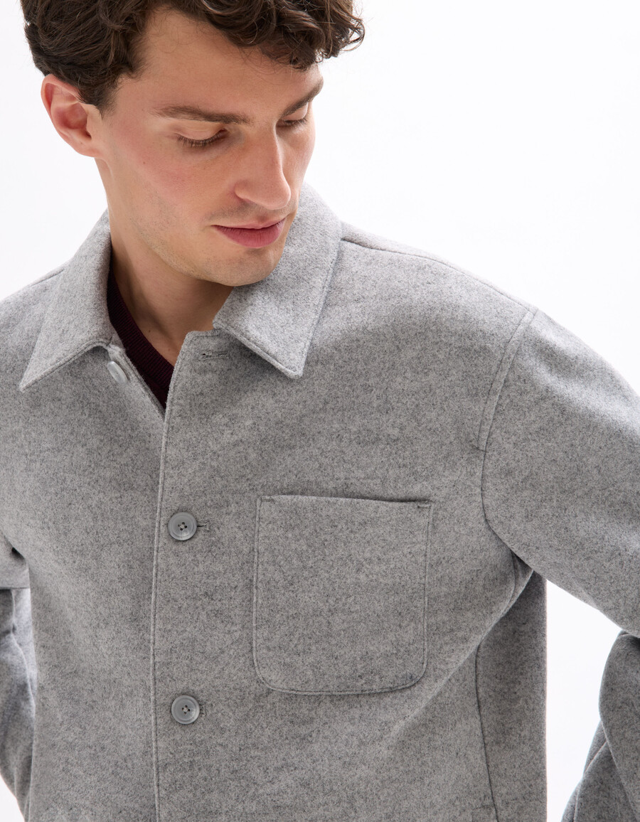 ungefütterte wollmischjacke von woolness