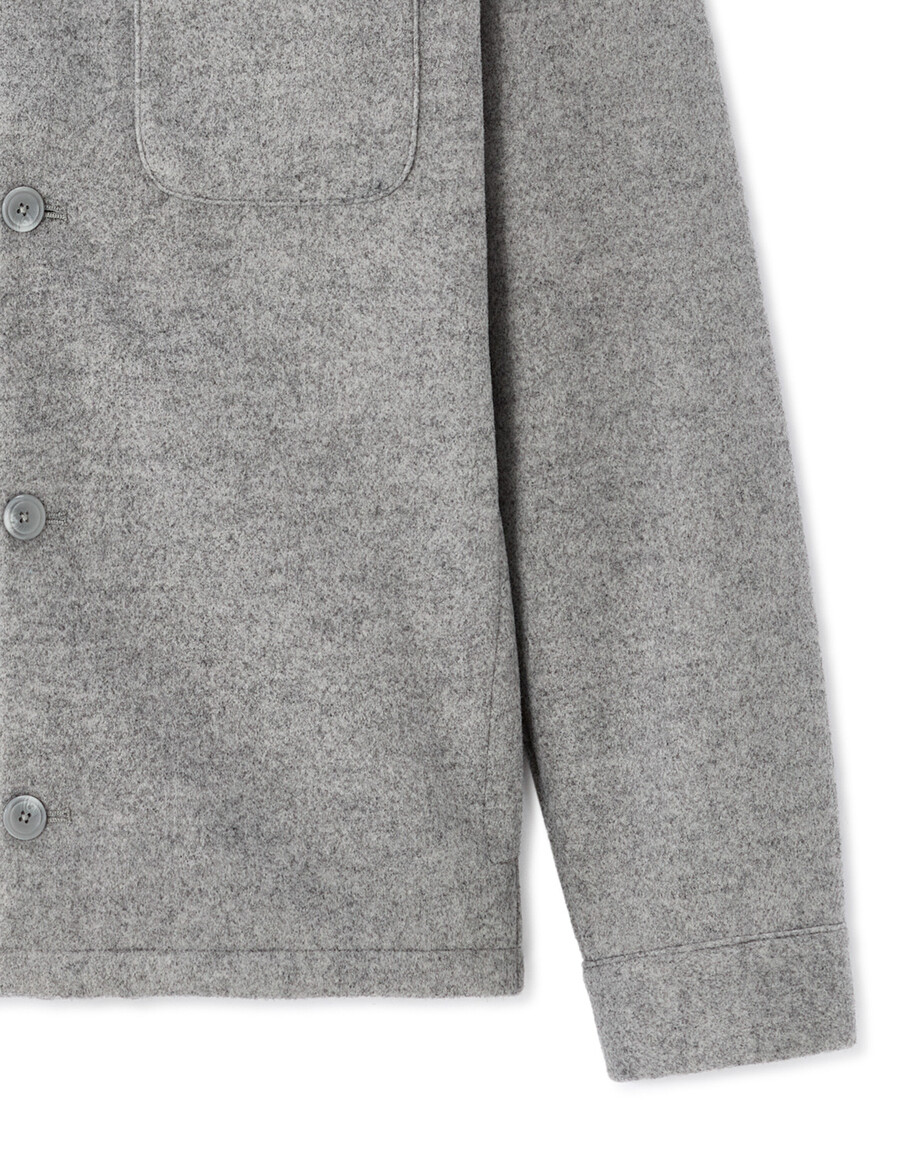 ungefütterte wollmischjacke von woolness