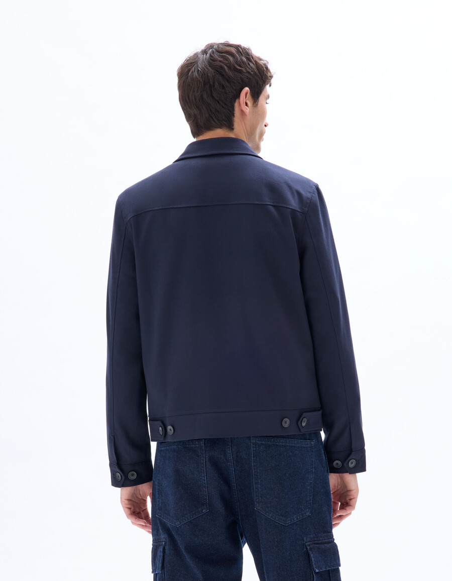 hemdkragenjacke mit reißverschluss