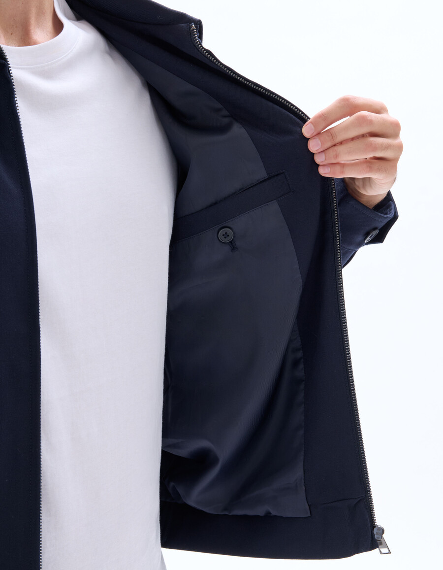 hemdkragenjacke mit reißverschluss