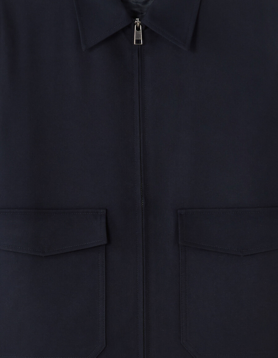 hemdkragenjacke mit reißverschluss