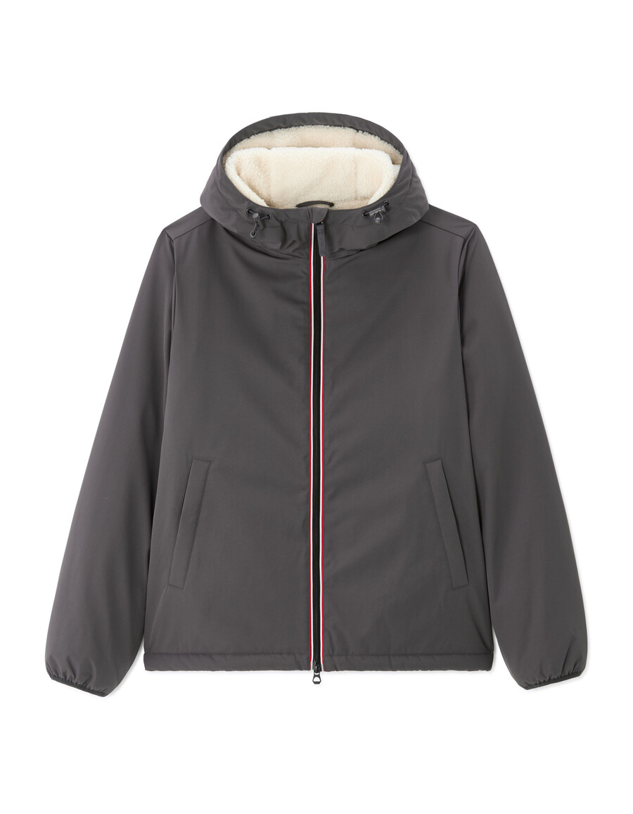 drycore jacke mit wasserabweisender sherpagefütterter kapuze