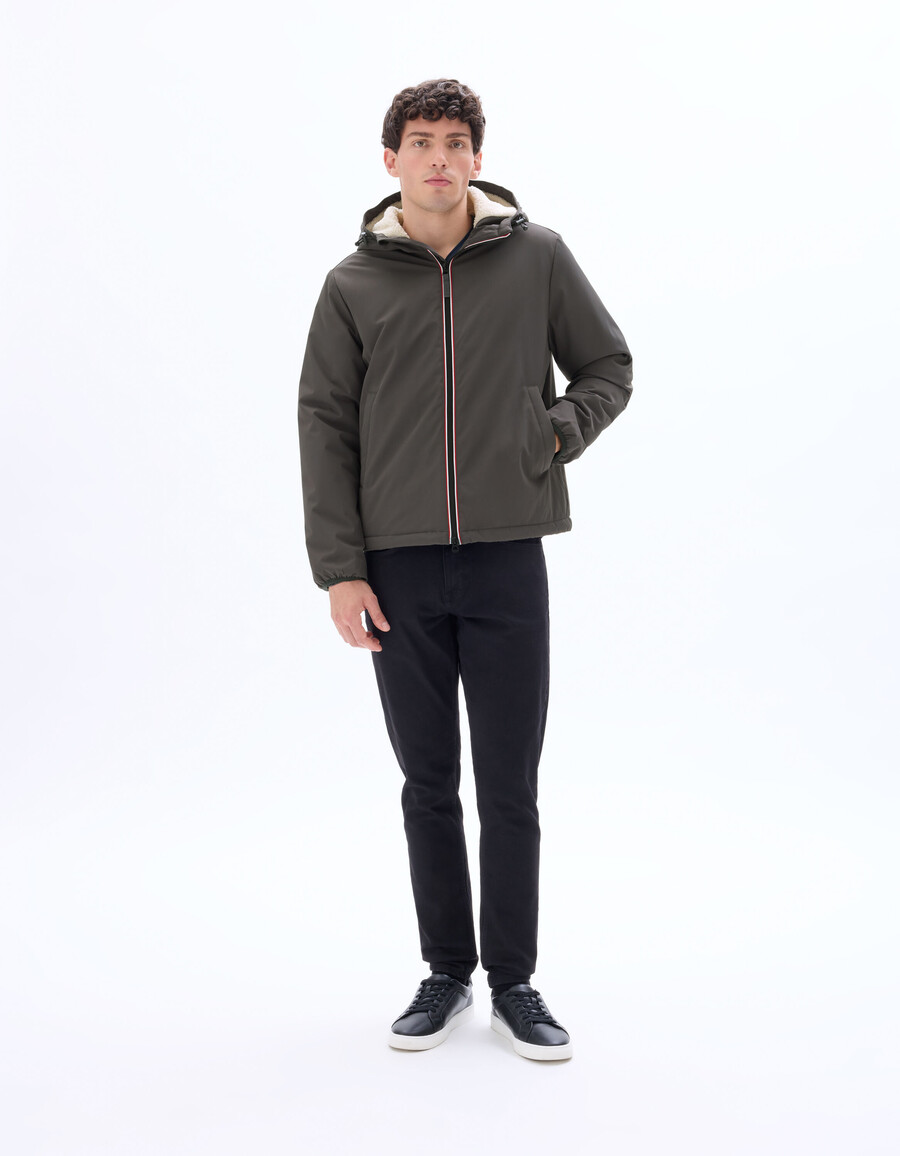 drycore jacke mit wasserabweisender sherpagefütterter kapuze