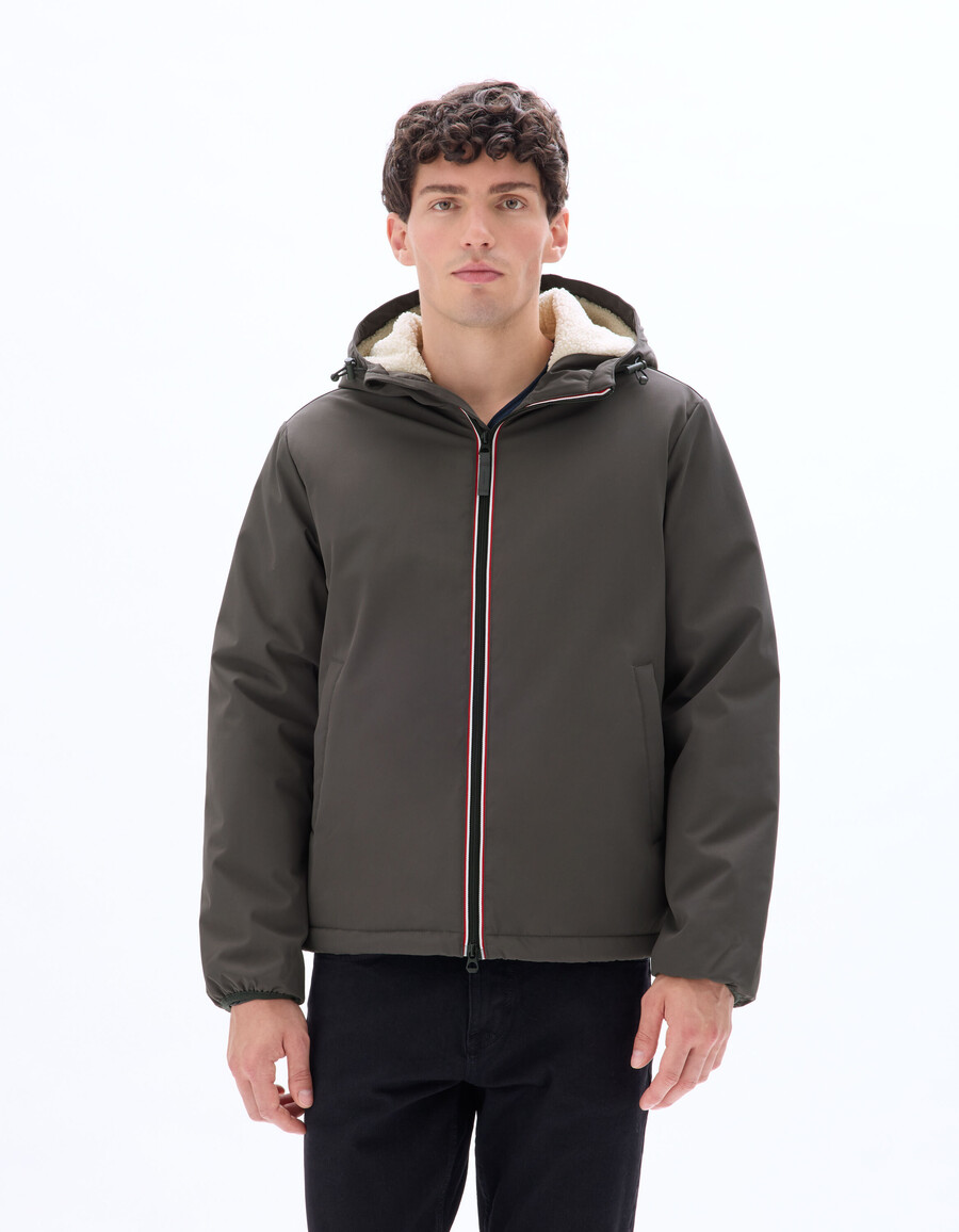 drycore jacke mit wasserabweisender sherpagefütterter kapuze
