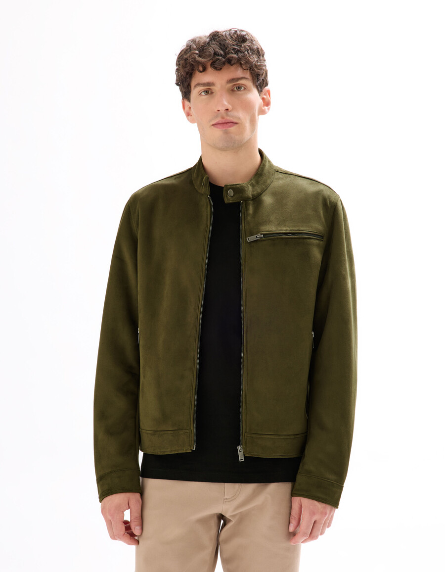 bikerjacke aus kunstwildleder
