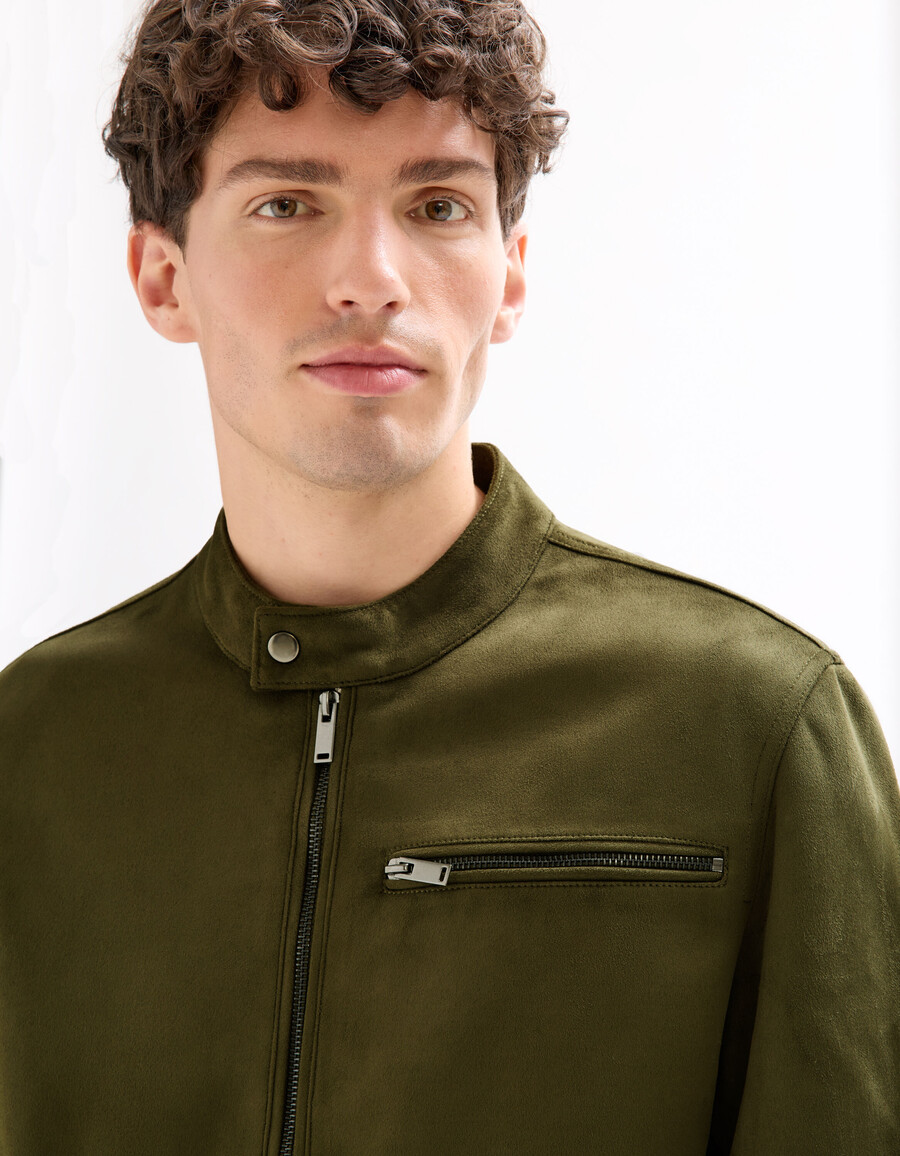 bikerjacke aus kunstwildleder