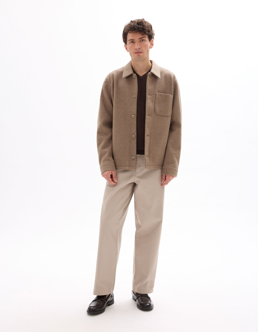 ungefütterte wollmischjacke von woolness