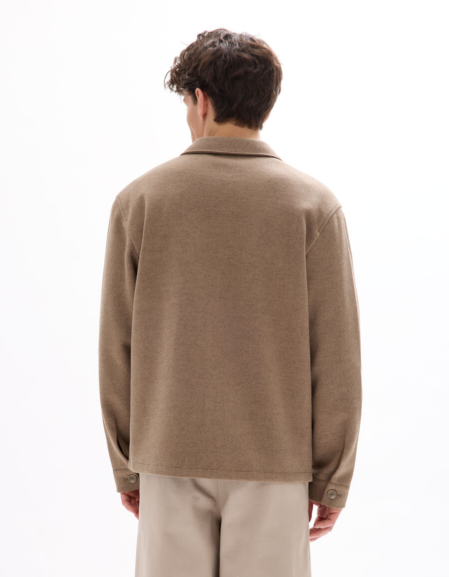 ungefütterte wollmischjacke von woolness