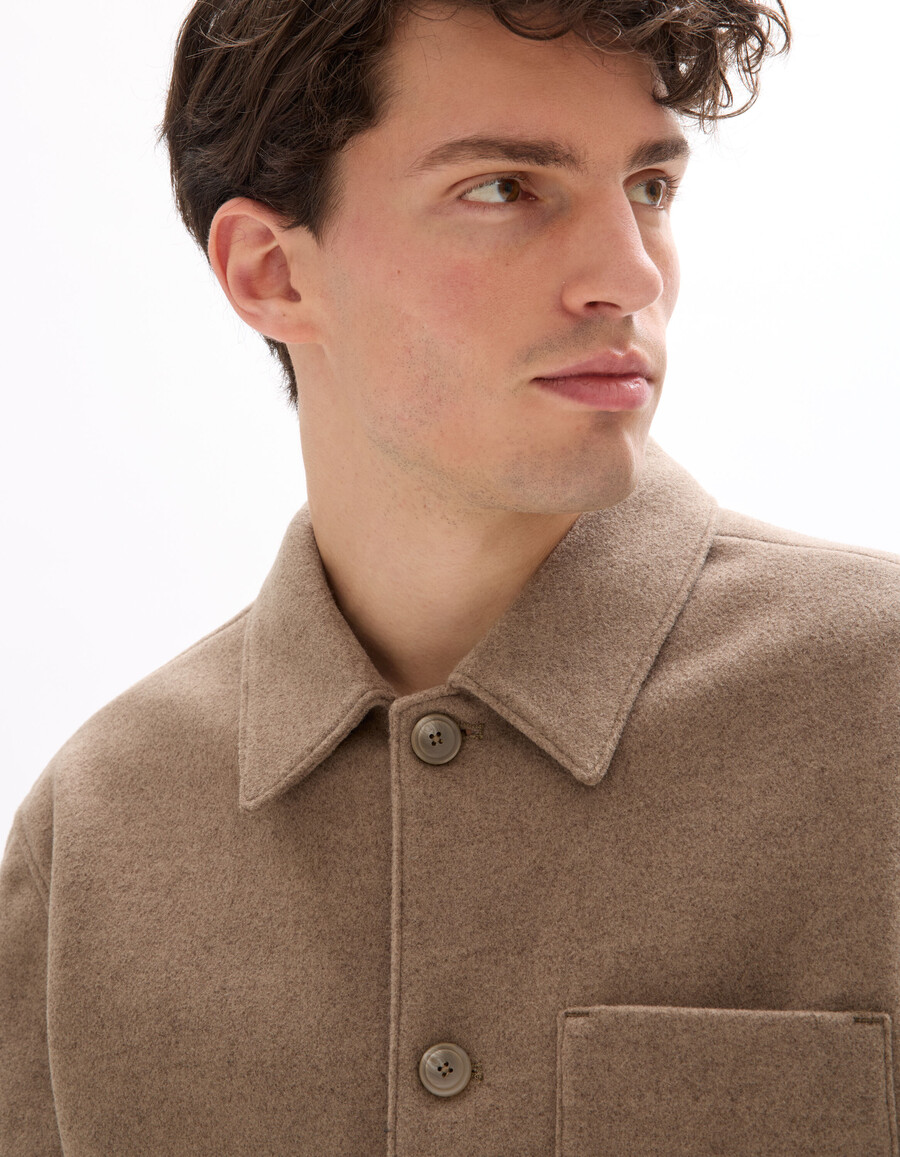 ungefütterte wollmischjacke von woolness
