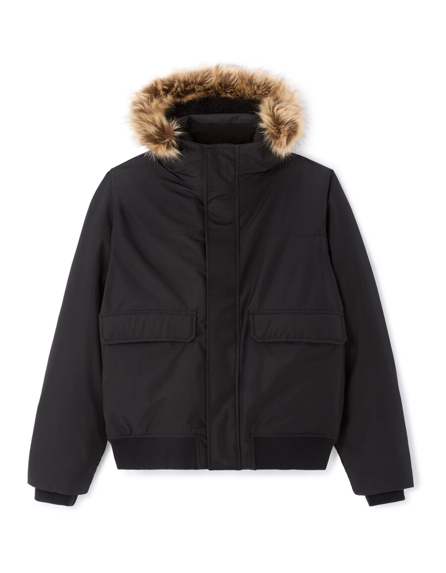 dualtech daunen- und federjacke für extreme kälte mit kapuze