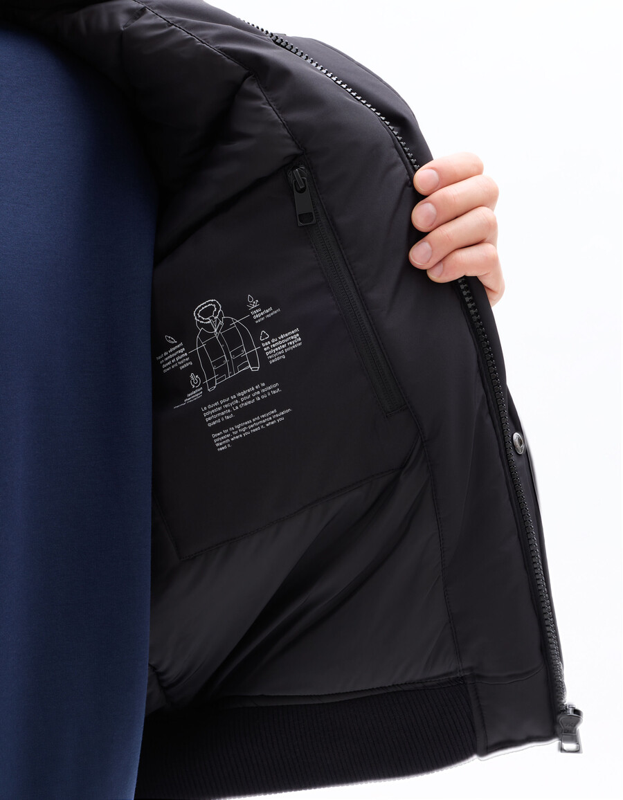 dualtech daunen- und federjacke für extreme kälte mit kapuze