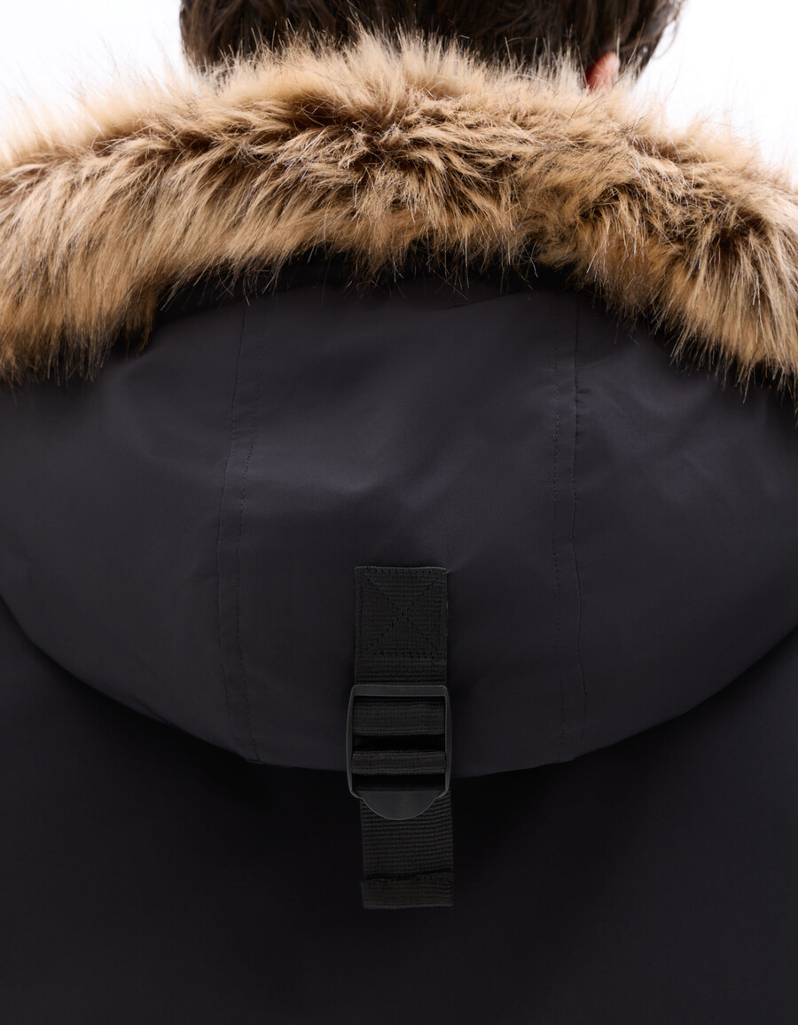 dualtech daunen- und federjacke für extreme kälte mit kapuze
