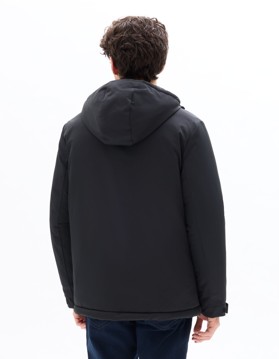 dualtech daunen- und federjacke mit kapuze