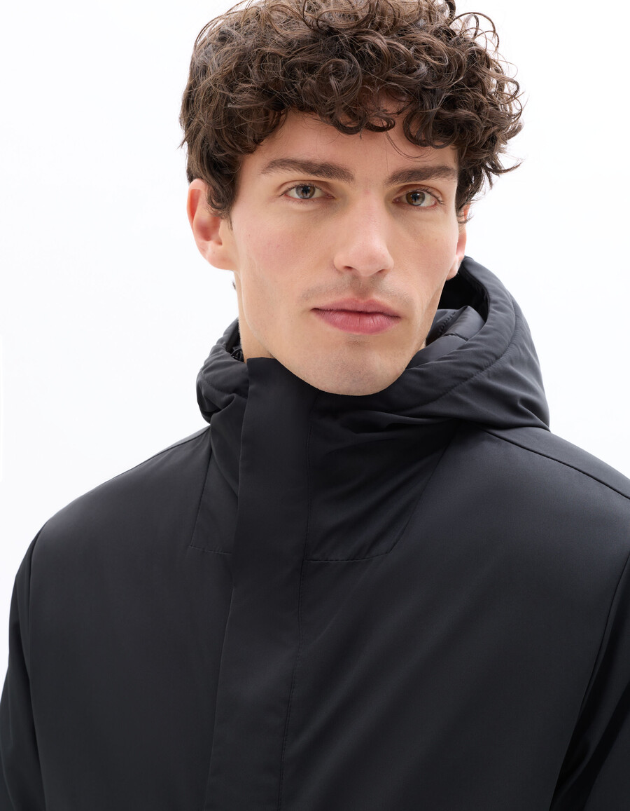 dualtech daunen- und federjacke mit kapuze