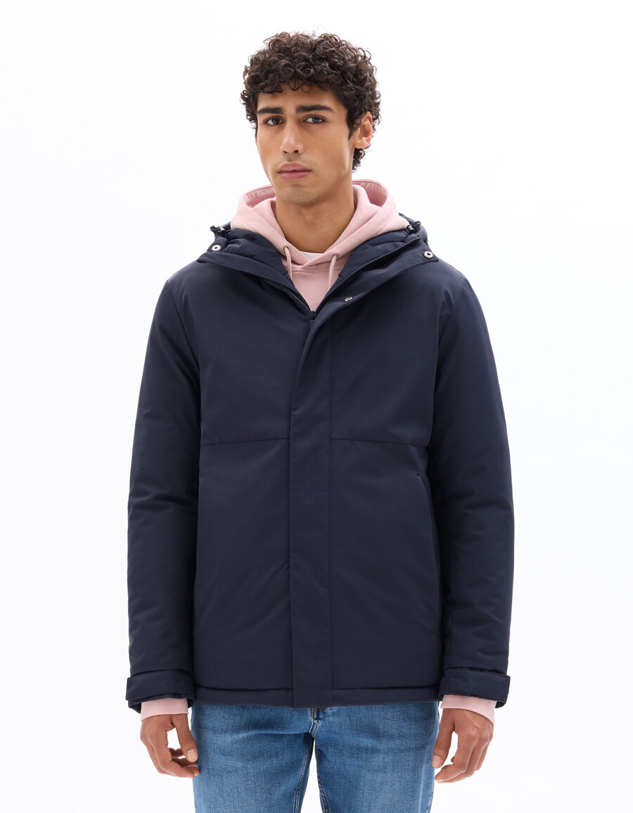 dualtech daunen- und federjacke mit kapuze