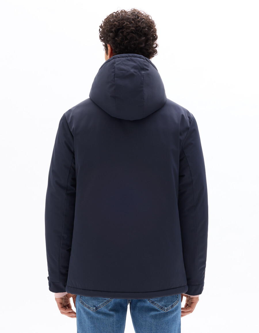 dualtech daunen- und federjacke mit kapuze