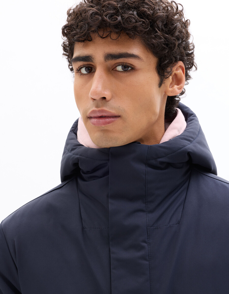 dualtech daunen- und federjacke mit kapuze
