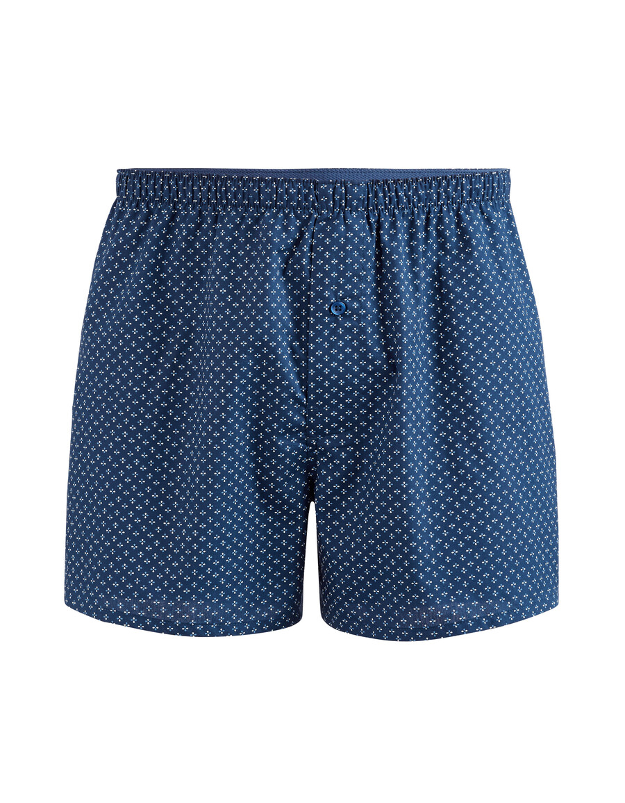 baumwoll-boxershorts mit mikro-muster