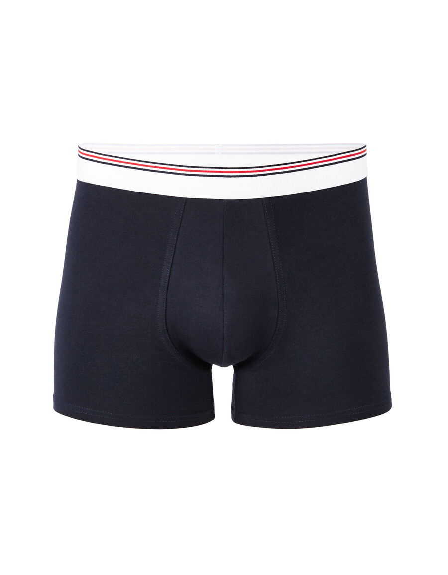 boxershorts aus stretch-baumwolle mit kontrastierendem bund
