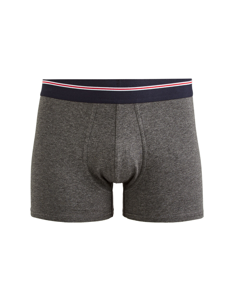 boxershorts aus stretch-baumwolle mit kontrastierendem bund