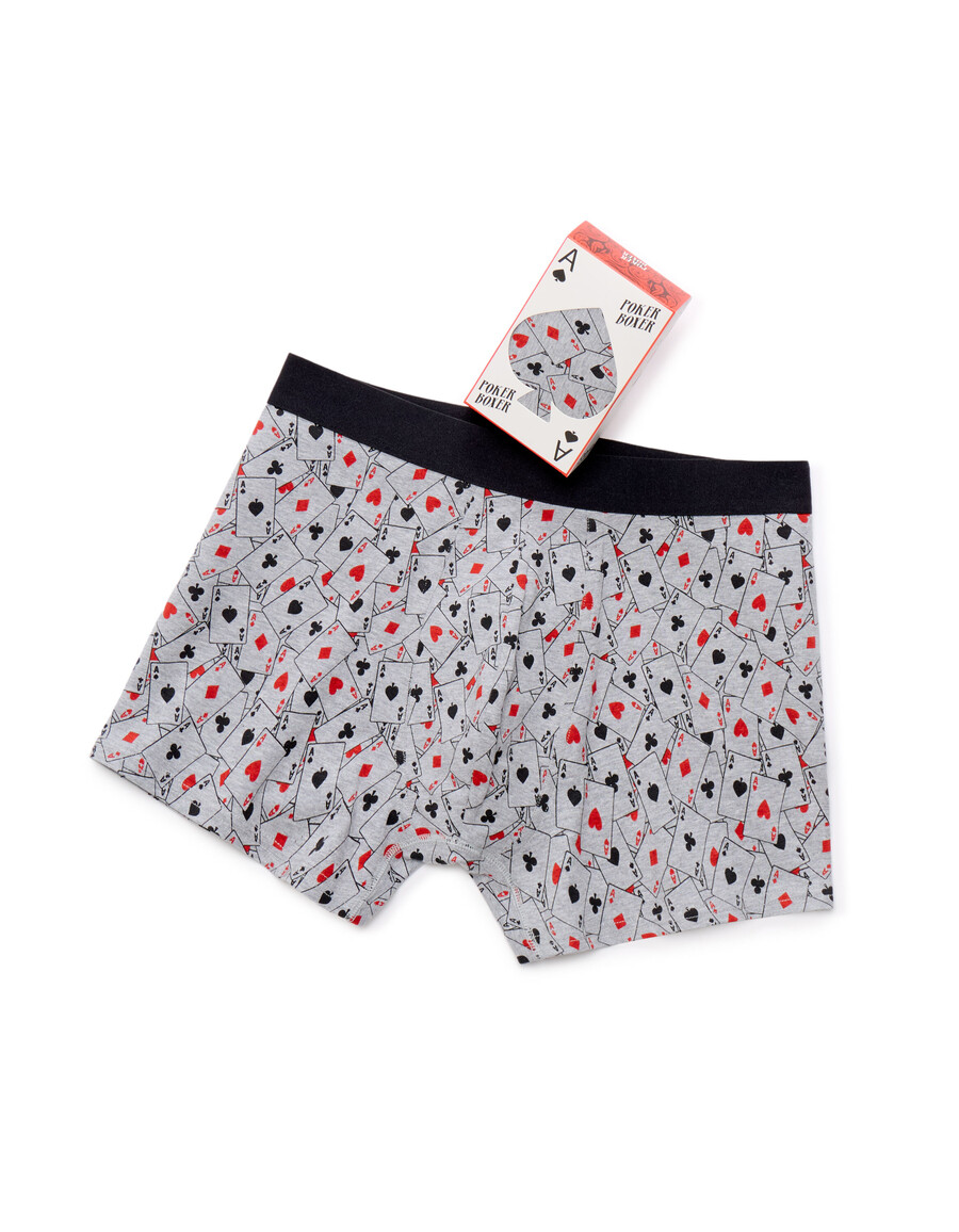 weihnachts-boxershorts-geschenkset für herren mit spielkarten