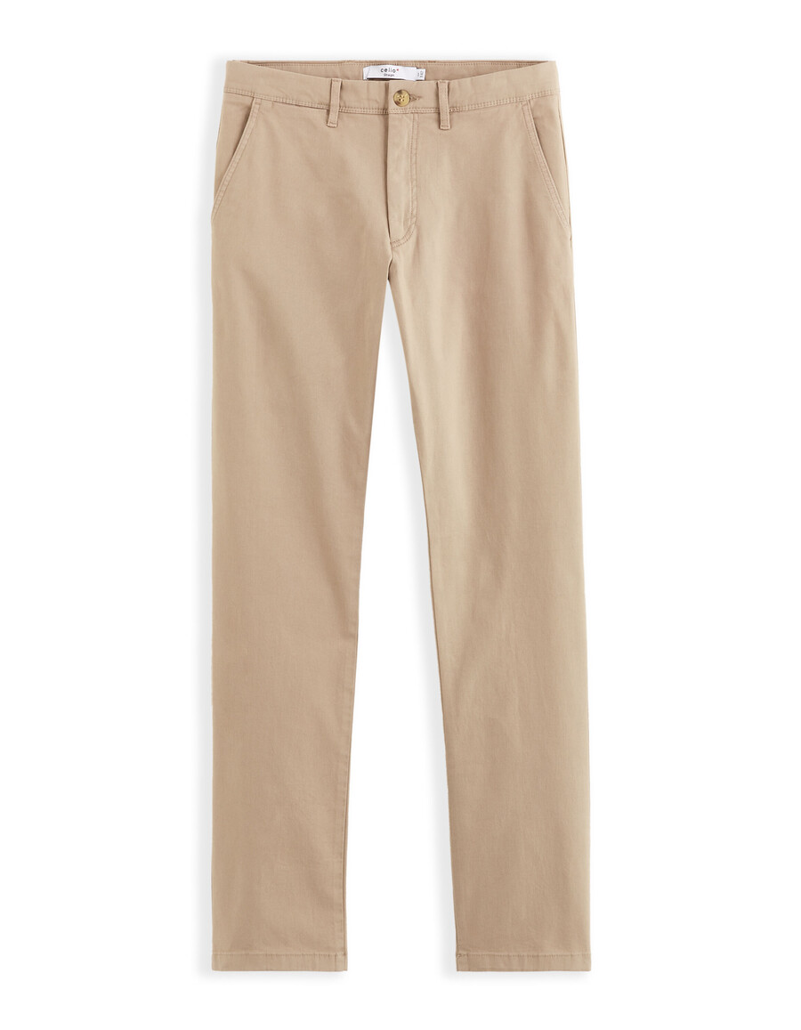 gerade geschnittene chino-hose aus stretch-baumwolle kurzelange ausführung