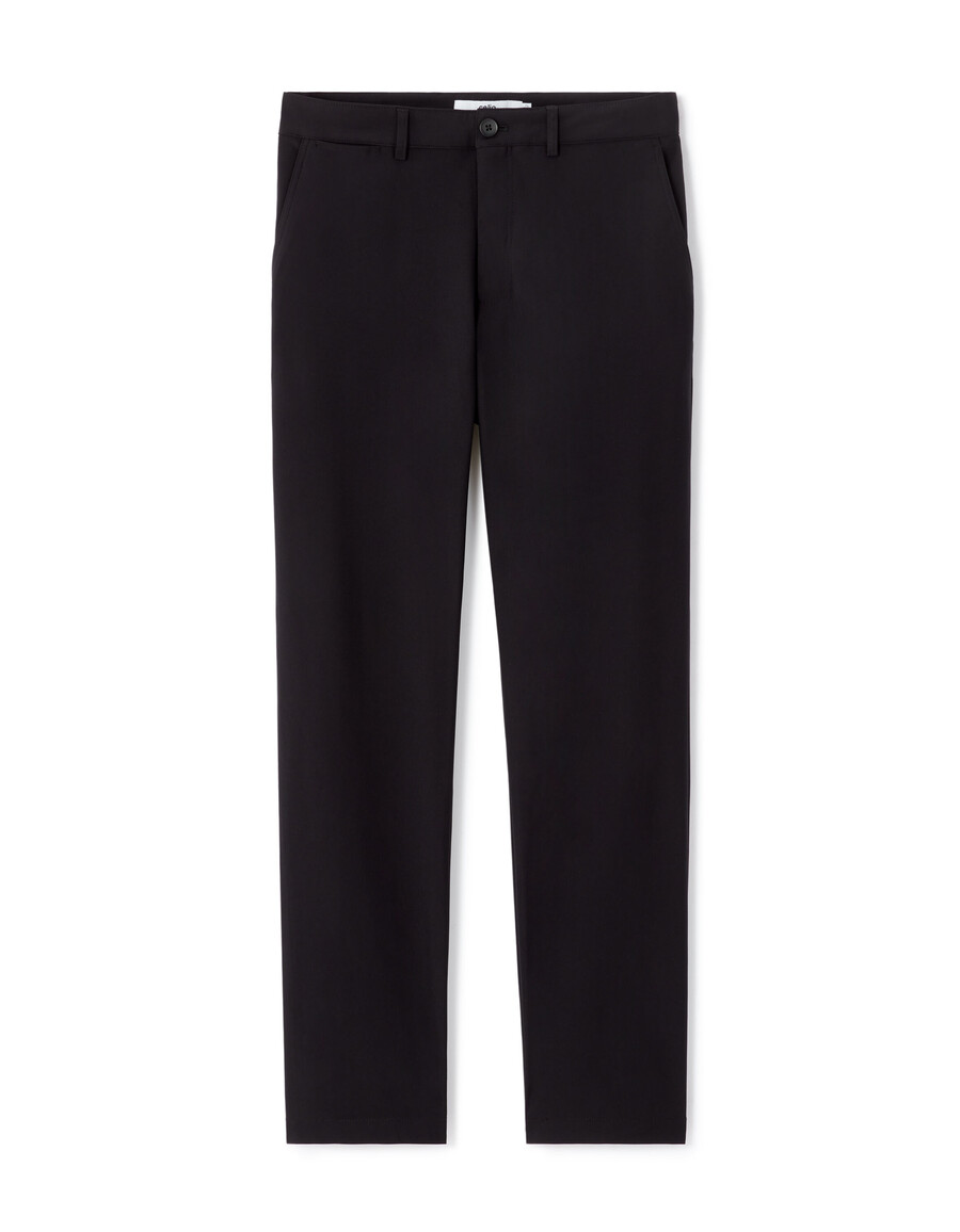 stretch-chino-hose aus technischem strick