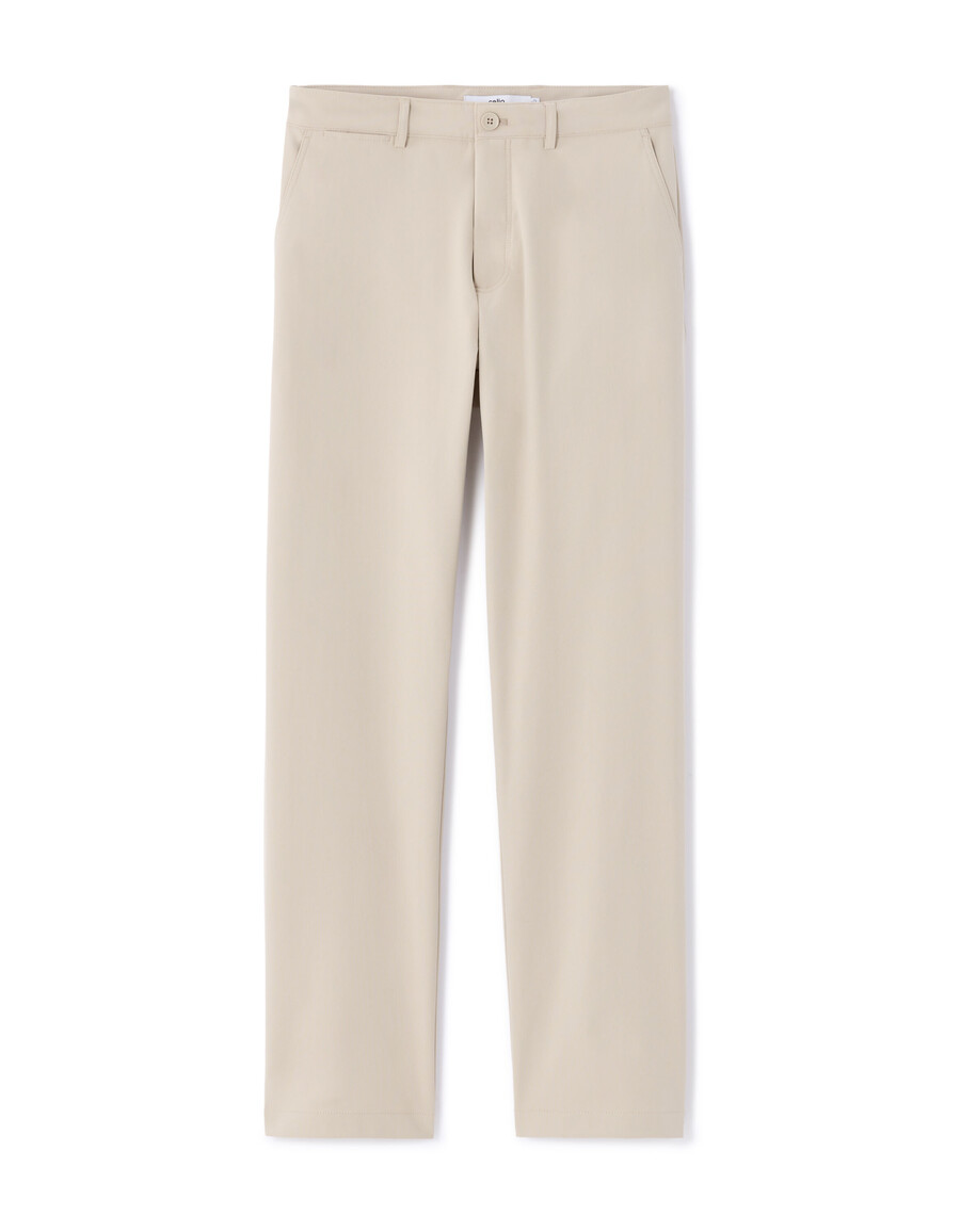 stretch-chino-hose aus technischem strick