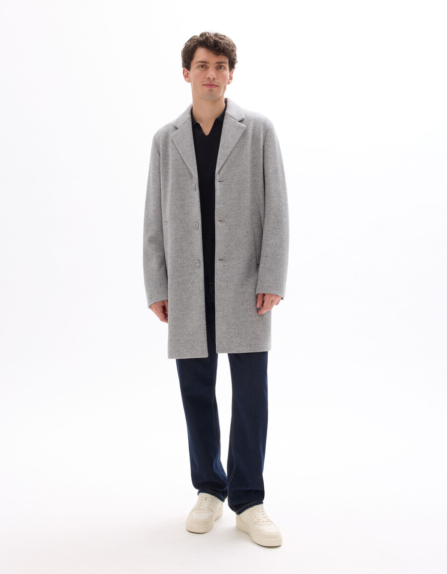 woolness ungefütterter wollmischmantel