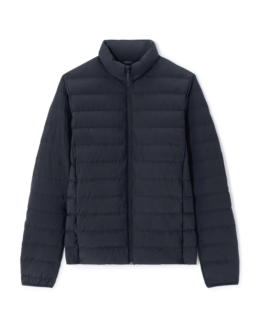 downwarm light daunenjacke mit langen ärmeln und stehkragen 90 daunen 10 federn