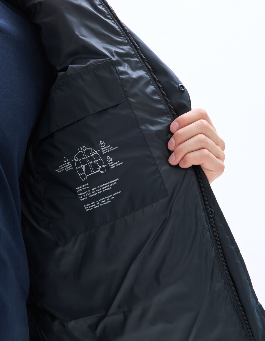 airwarm warme steppjacke mit hohem kragen