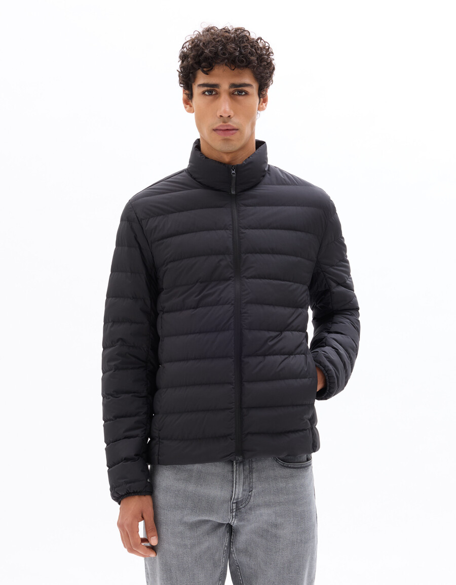 downwarm light daunenjacke mit langen ärmeln und stehkragen 90 daunen 10 federn