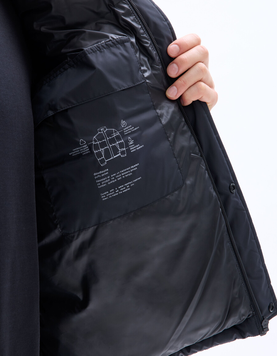 airwarm warme steppjacke mit hohem kragen