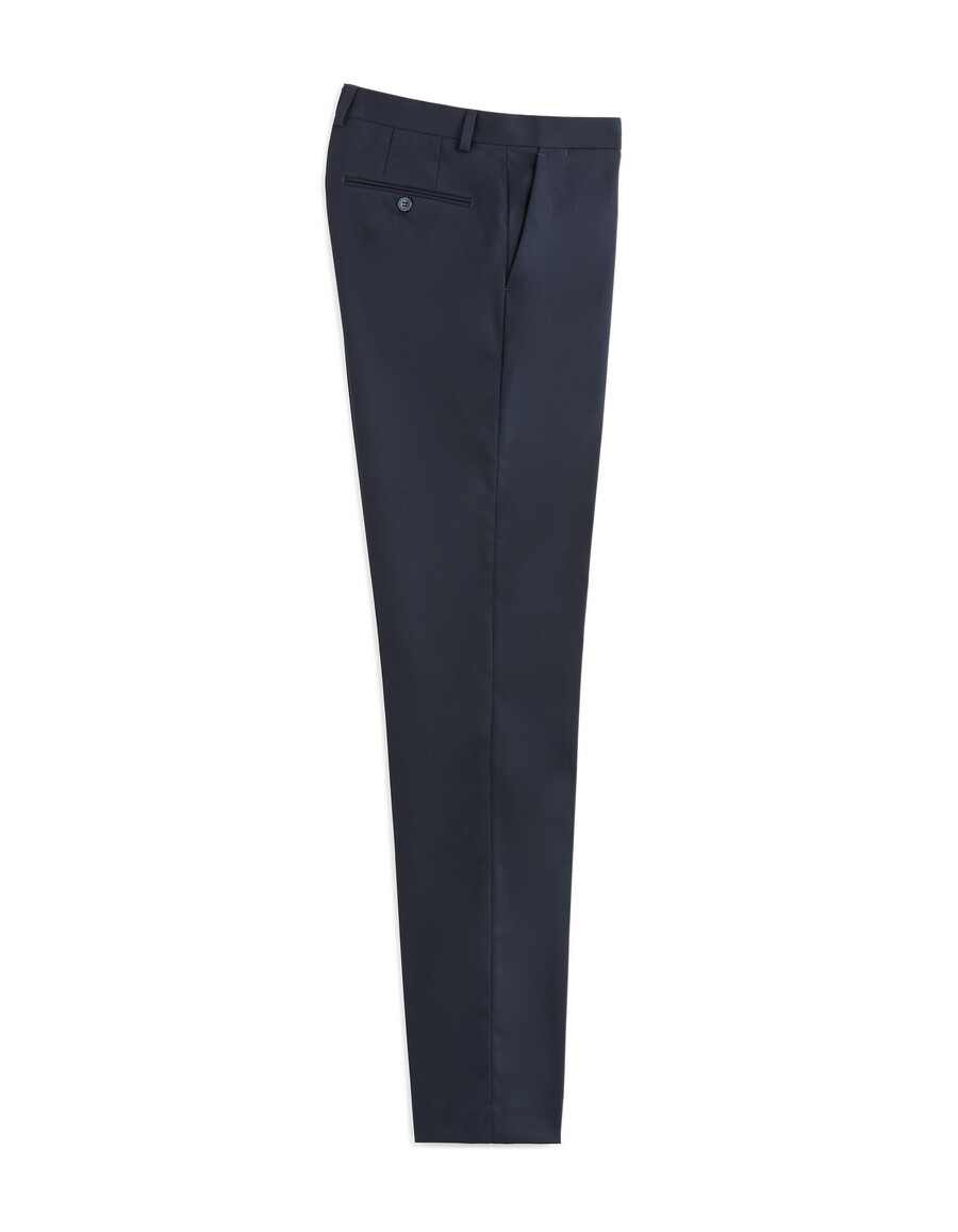schmal geschnittene marineblaue stretch-anzughose