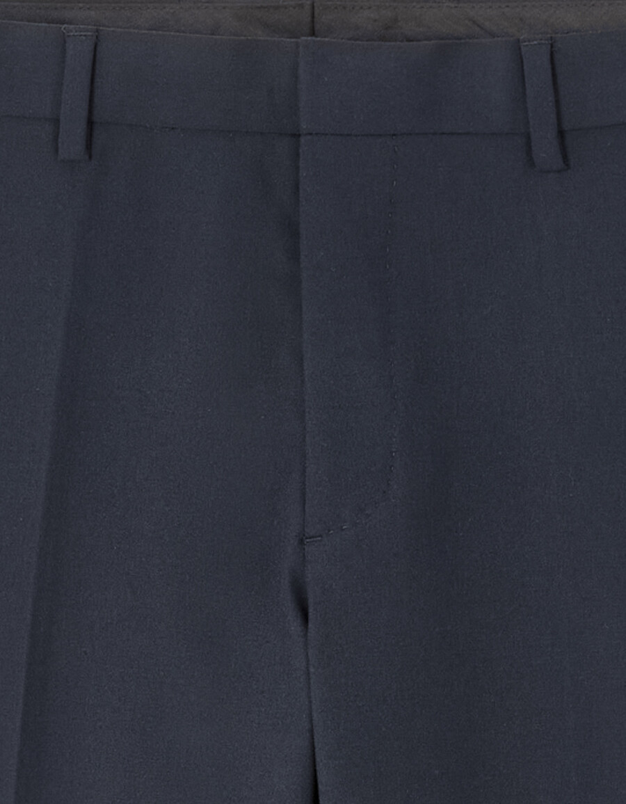 schmal geschnittene marineblaue stretch-anzughose