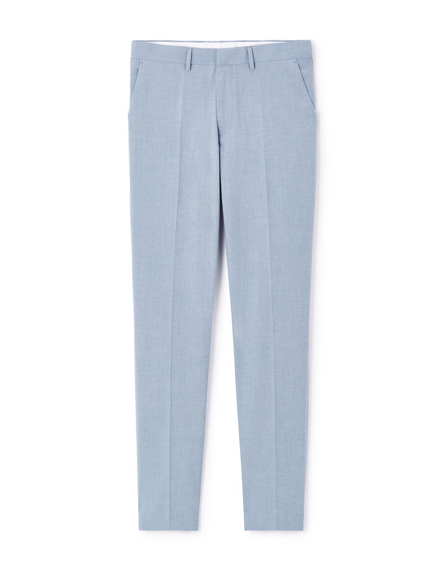 schmale stretch-chambray-anzughose