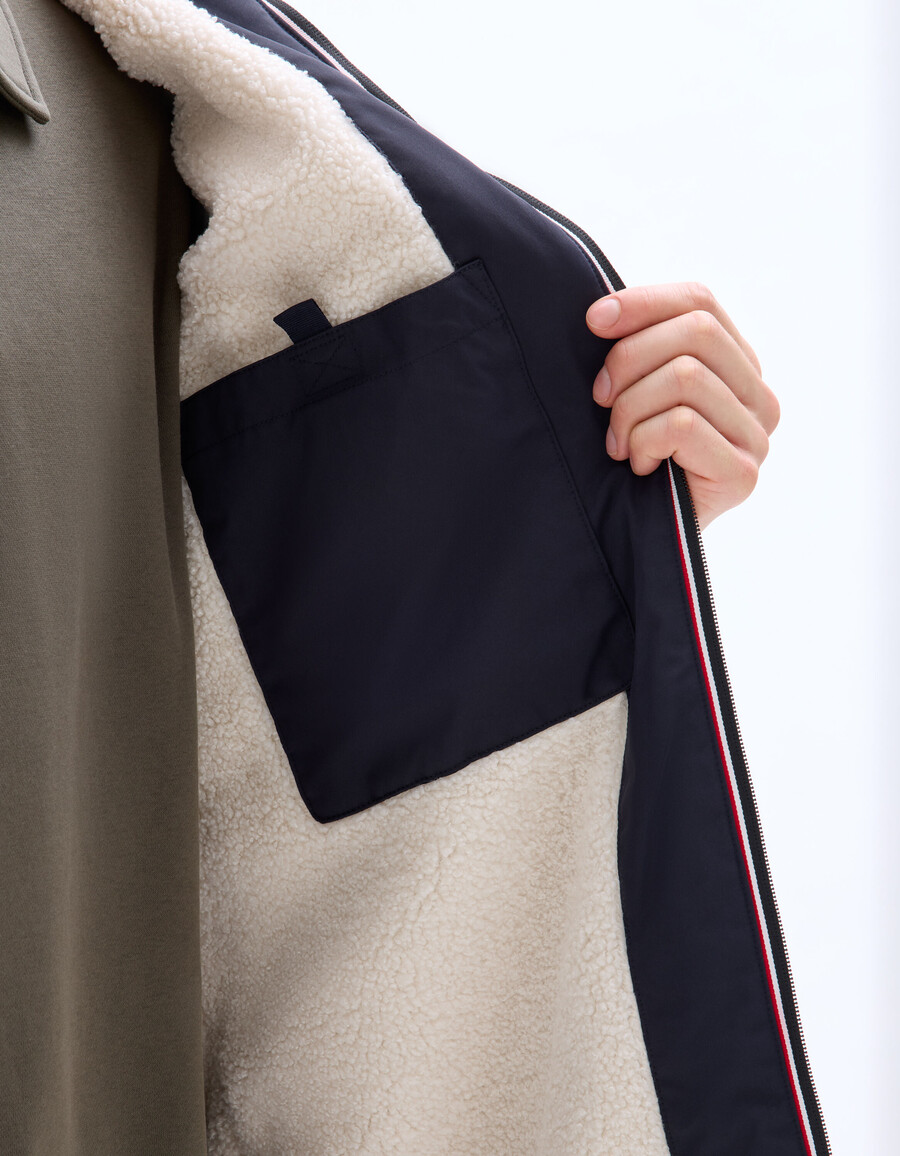drycore parka mit wasserabweisender sherpagefütterter kapuze