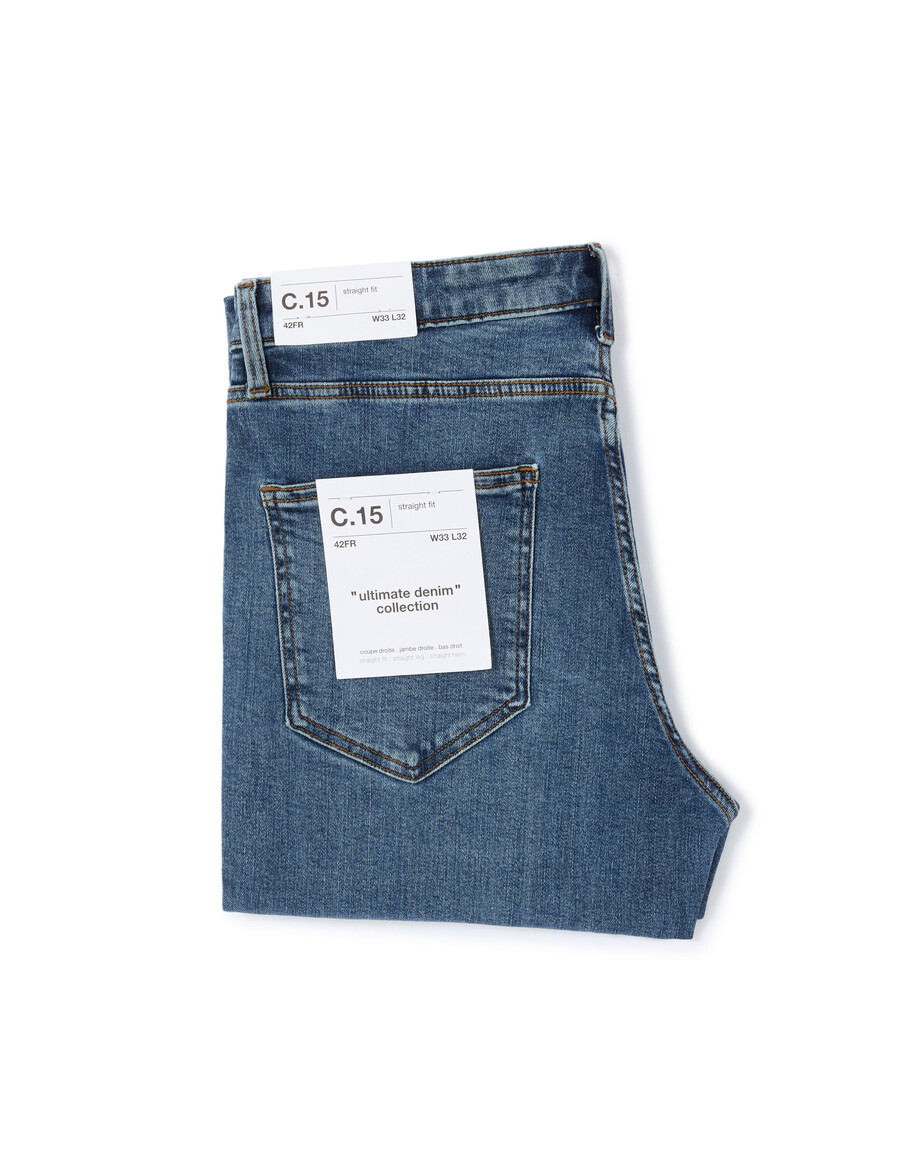 jeans c.15 gerade geschnitten stretch-baumwolle 3 längen