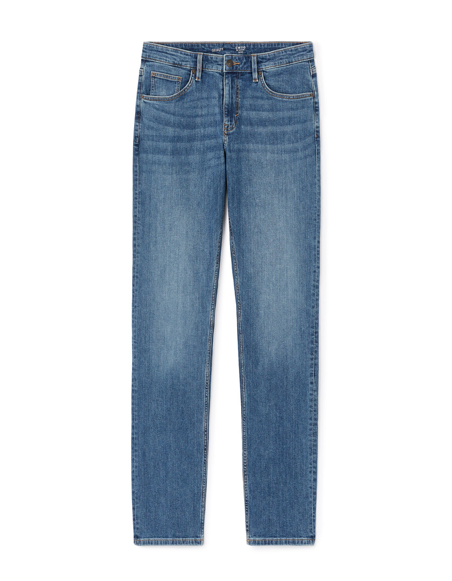 gerade geschnittene stretch-baumwolljeans
