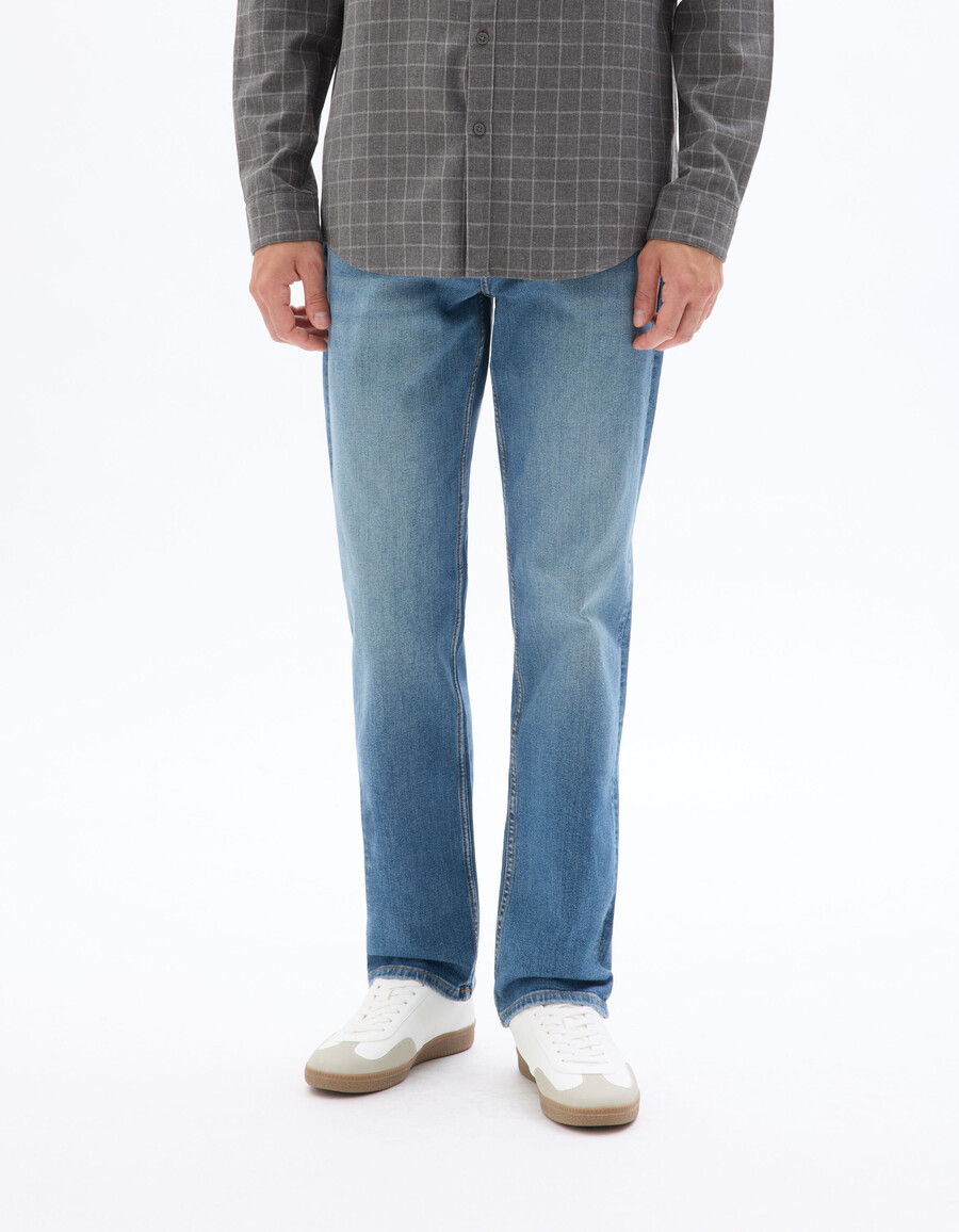 gerade geschnittene stretch-baumwolljeans