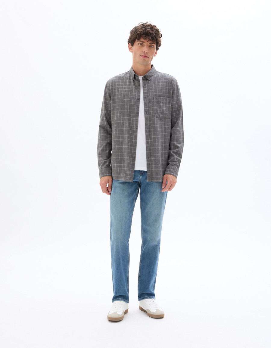 gerade geschnittene stretch-baumwolljeans