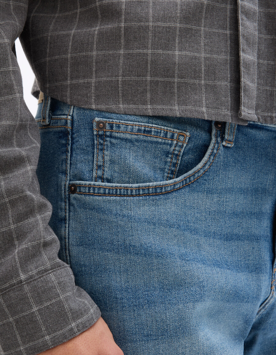 gerade geschnittene stretch-baumwolljeans