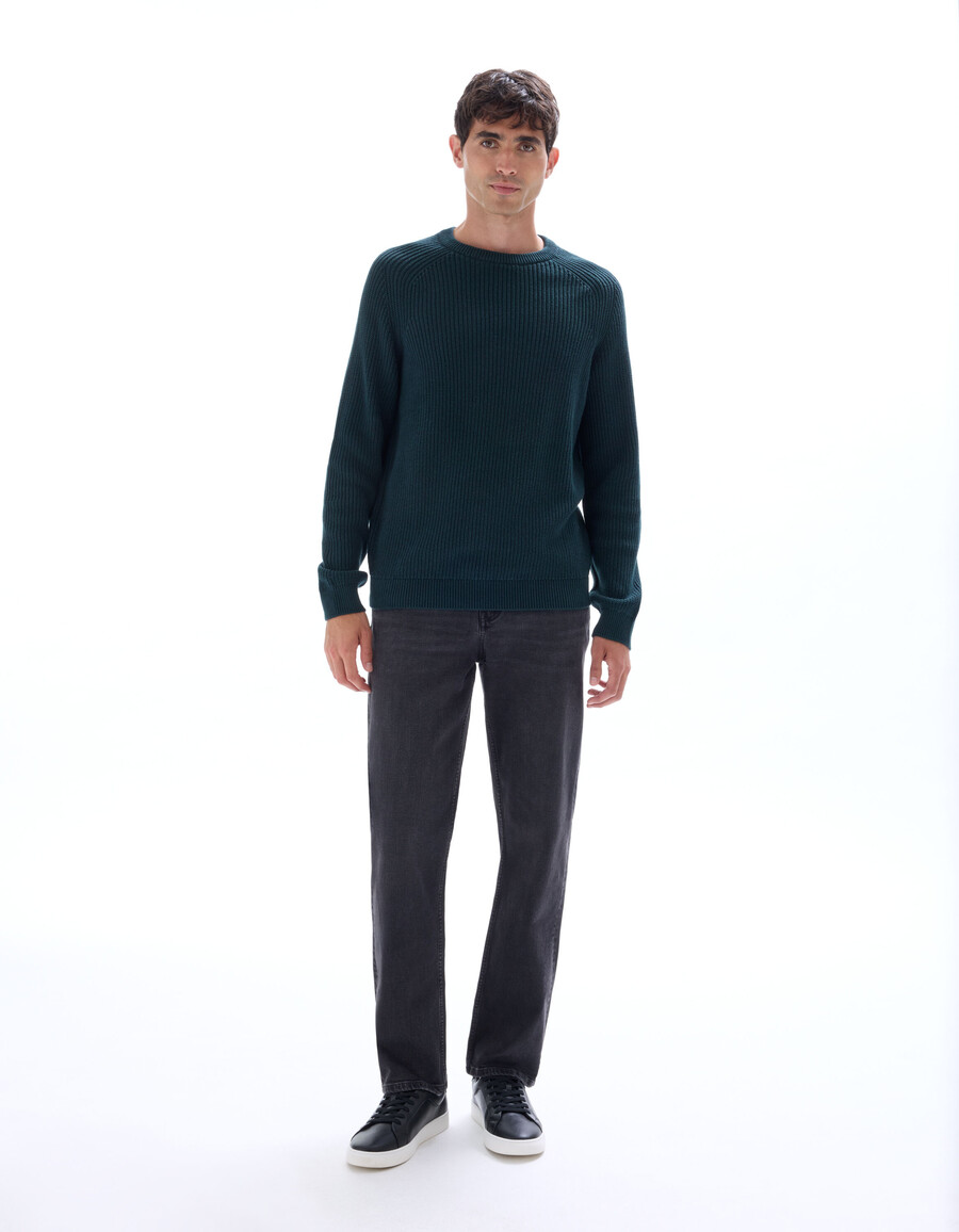 gerade geschnittene stretch-baumwolljeans